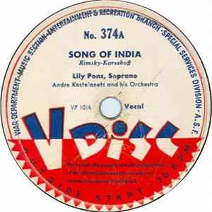 Lily Pons, Soprano / Jan Peerce, Tenor - Song Of India / I Love Thee flac