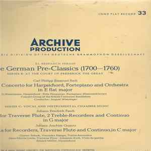 Carl Philipp Emanuel Bach / Johann Friedrich Fasch / Johann Joachim Quantz - Double Concerto For Harpsichord, Fortepiano And Orchestra In E Flat Major / Sonata For Traverse Flute, 2 Treble-Recorders And Continuo In G Major / Trio Sonata For Recorder, Trav flac
