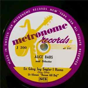 Alice Babs / Alice Babs - Sven Lindberg - En Gång Jag Seglar I Hamn / På Söndag flac