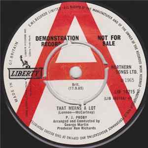 P.J. Proby - That Means A Lot flac