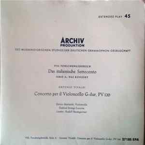 Antonio Vivaldi - Enrico Mainardi, Festival Strings Lucerne, Rudolf Baumgartner - Concerto Per Il Violoncello G-dur, PV 120 flac