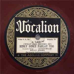Billy Jones / Ernest Hare - (What Has Become Of) Hinky Dinky Parlay Voo / It Looks Like Rain flac