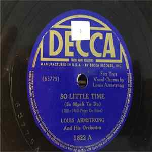 Louis Armstrong And His Orchestra - So Little Time / Mexican Swing flac