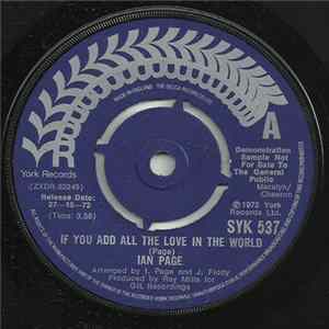 Ian Page - If You Add All The Love In The World flac