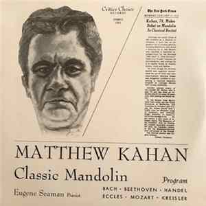 Matthew Kahan, Eugene Seaman - Classical Mandolin flac