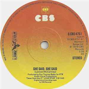 Lone Star - She Said, She Said flac