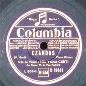 Mlle Yvonne Curti, M. G. Van Parys - Czardas / Madrigale flac