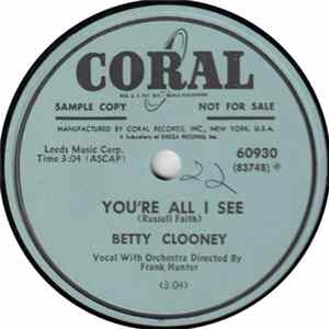 Bettie Clooney - You're All I See / I Idolize You flac
